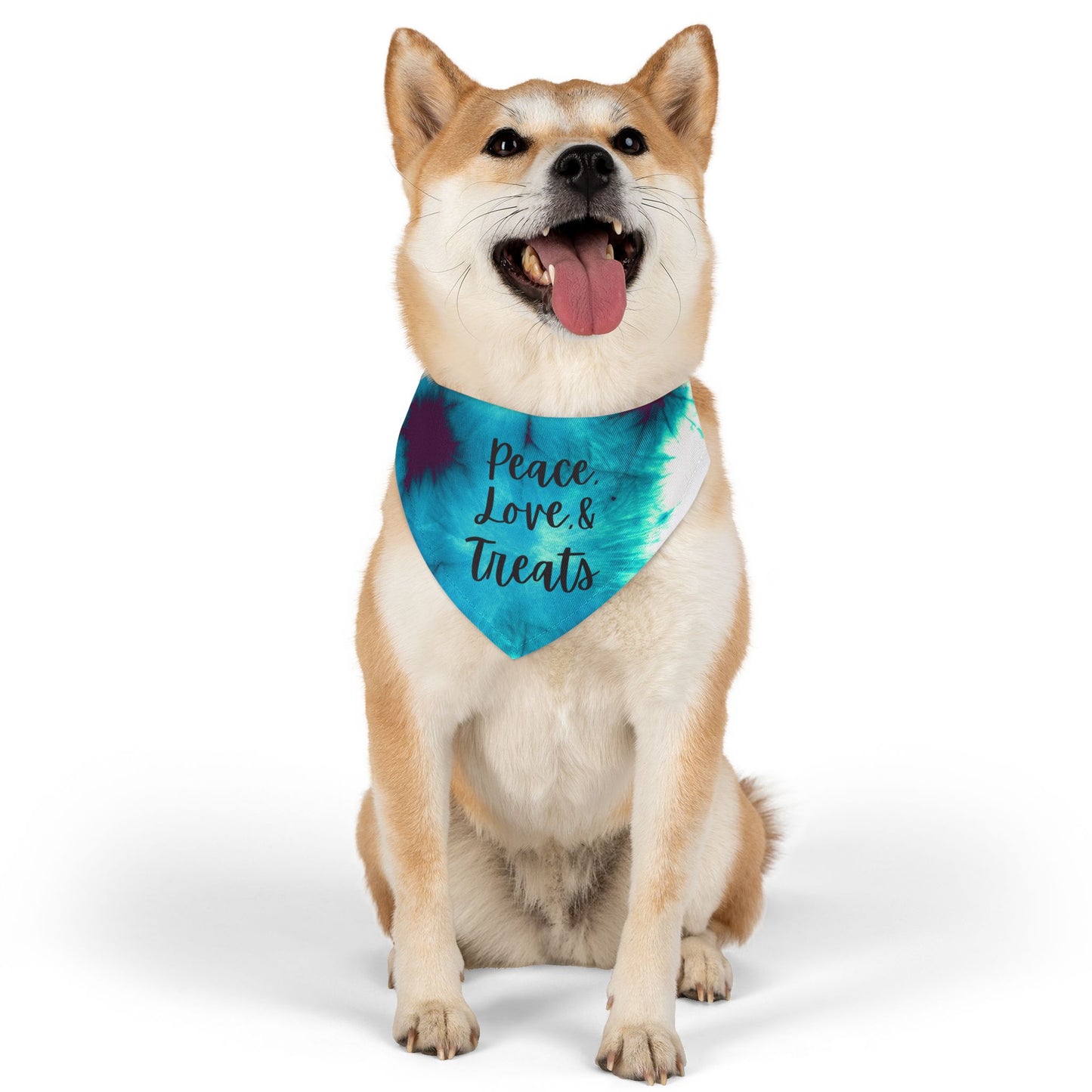 Peace, Love and Treats Dog Bandana Collar