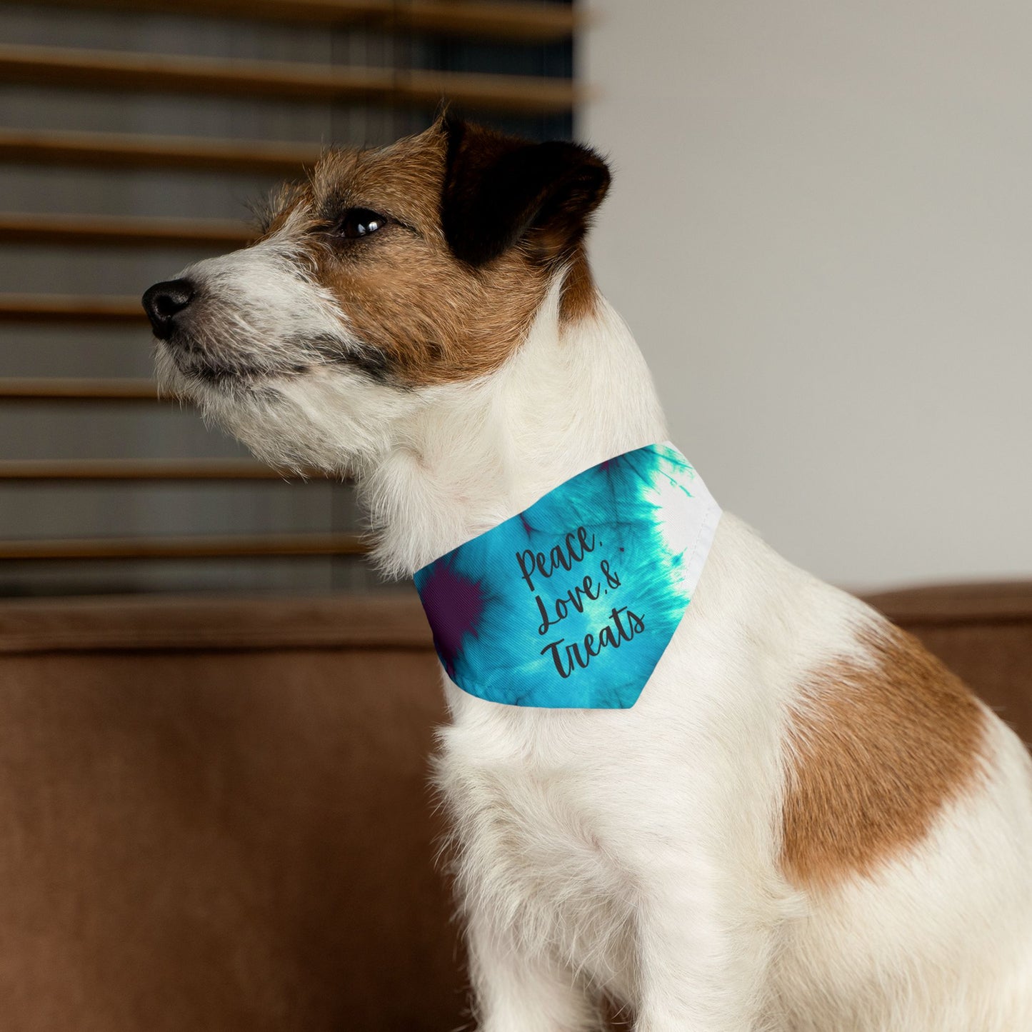 Peace, Love and Treats Dog Bandana Collar