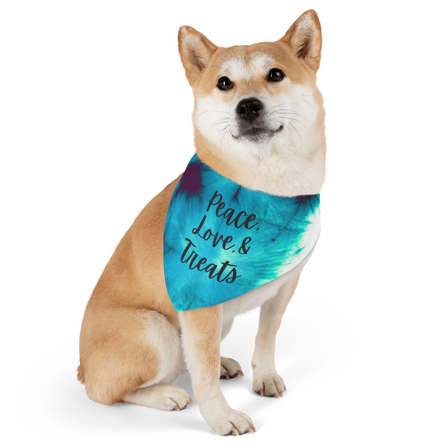 Peace, Love and Treats Dog Bandana Collar