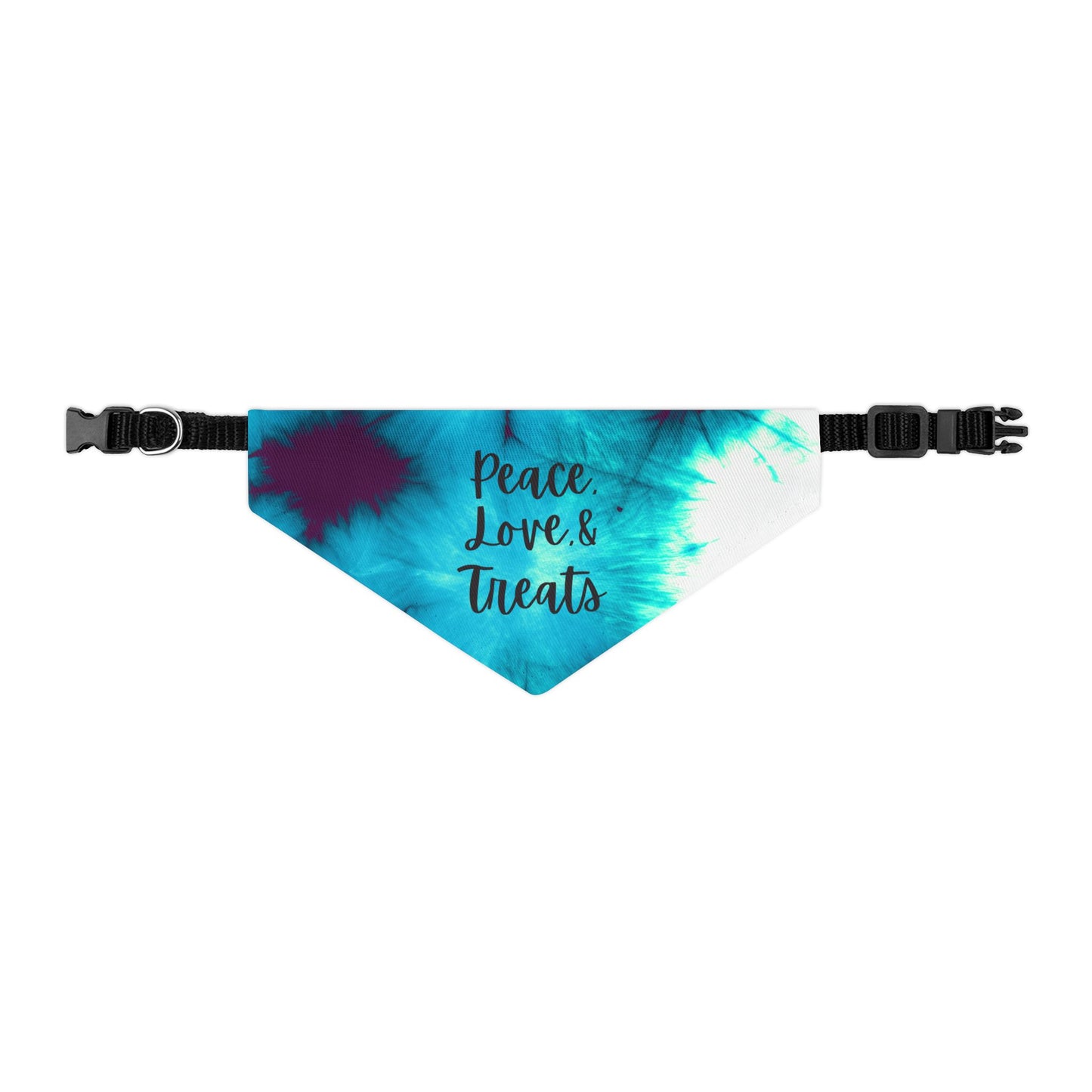 Peace, Love and Treats Dog Bandana Collar